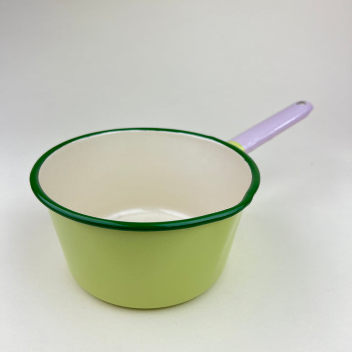 Enamel Saucepan - Pastel Green