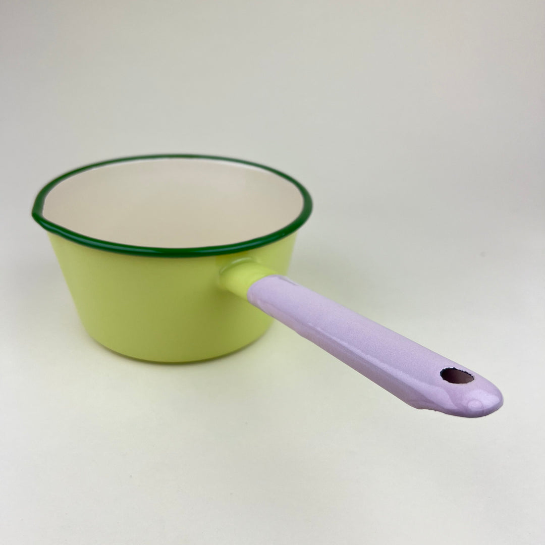 Enamel Saucepan - Pastel Green