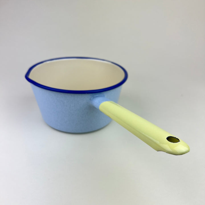 Enamel Saucepan - Speckled Blue