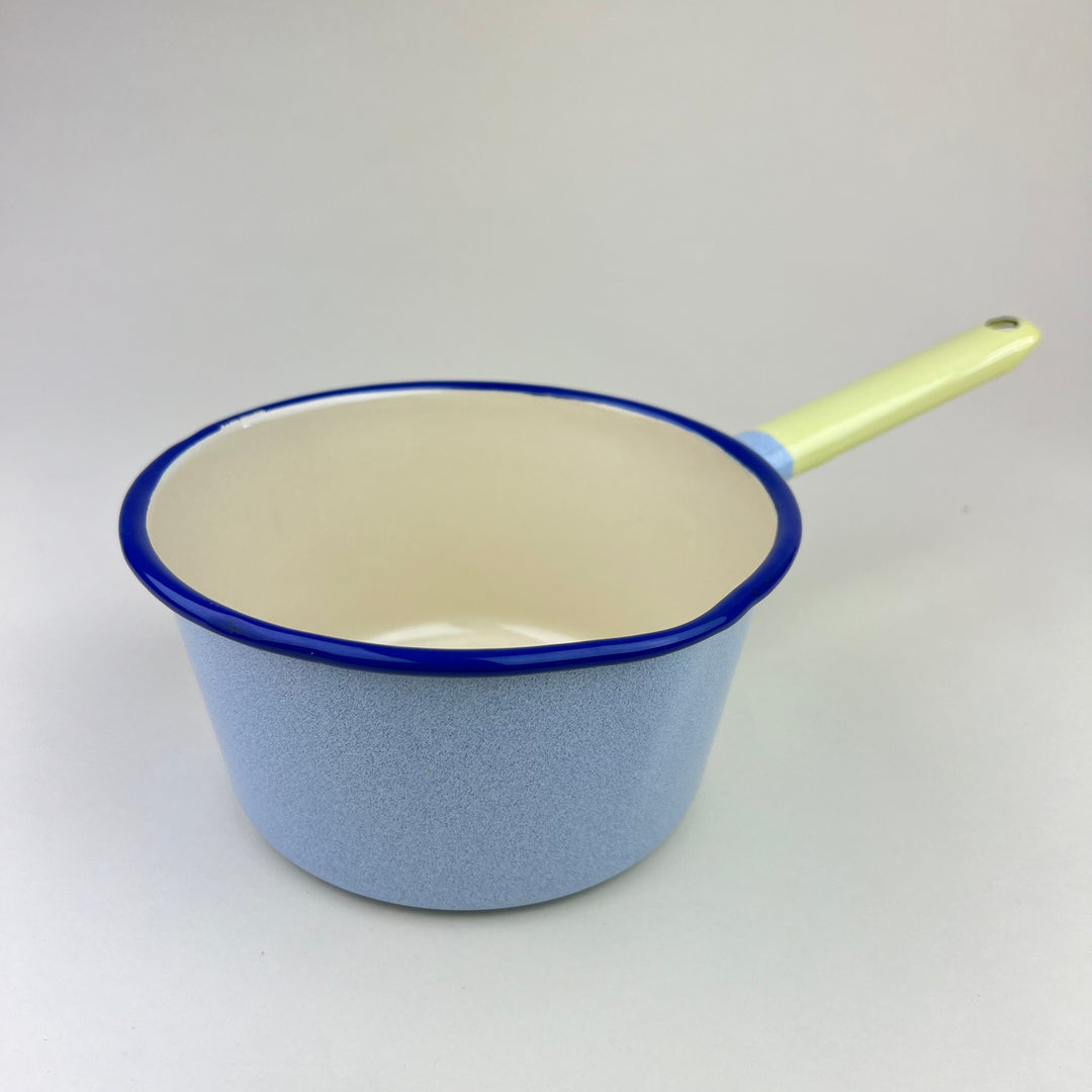 Enamel Saucepan - Speckled Blue