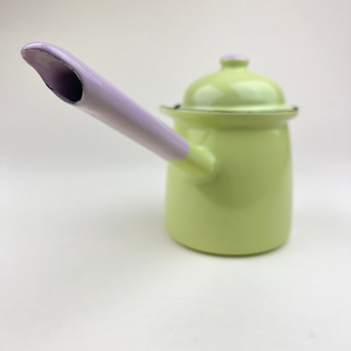 Enamel Milk Pan - Pastel Green