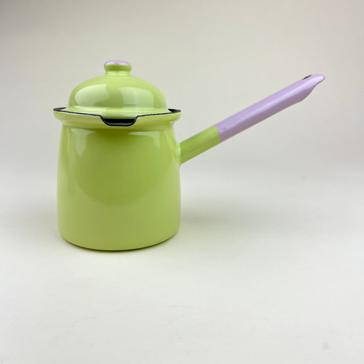 Enamel Milk Pan - Pastel Green