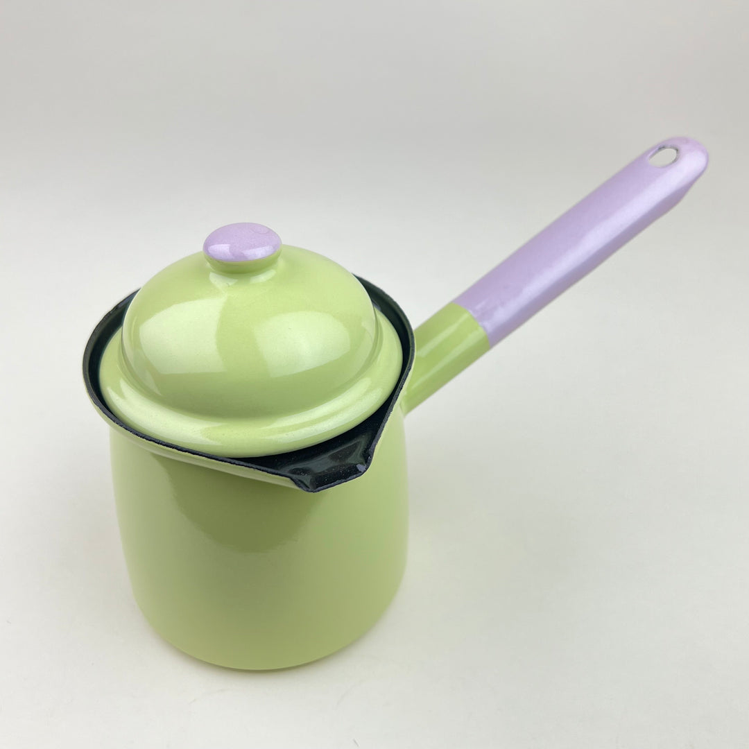 Enamel Milk Pan - Pastel Green