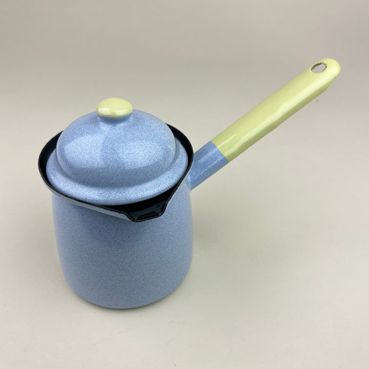 Enamel Milk Pan - Speckled Blue