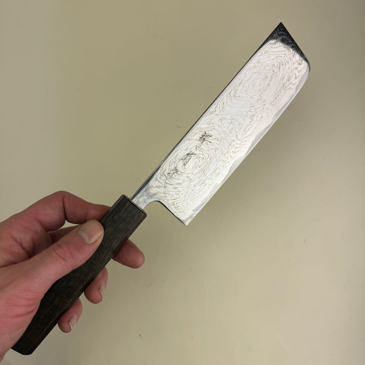 Sakai Kikumori  - Damascus Nami Nakiri 165mm