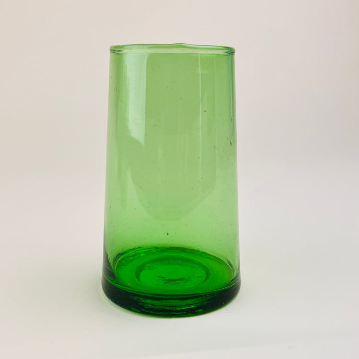 Green Recycled Moroccan Glass Jug moroccan White 